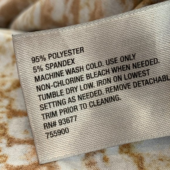 Worthington Stretch Brown Blouse Slit on Both Sides Belt Loops Large Cap Sleeve‎ - Picture 7 of 13